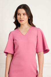 Auric Shift Dress - Rose Pink