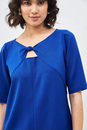 Robust Knot Detail Top - Electric Blue