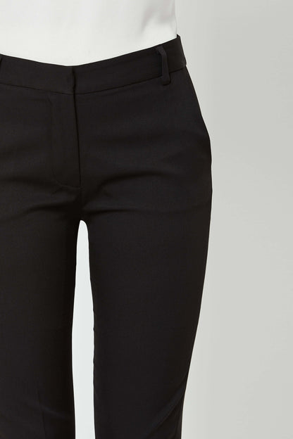 Earnest-Black Mid Rise Slim Pants - Black