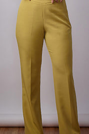 Margaret Formal Side Zip Pant - Chartreuse