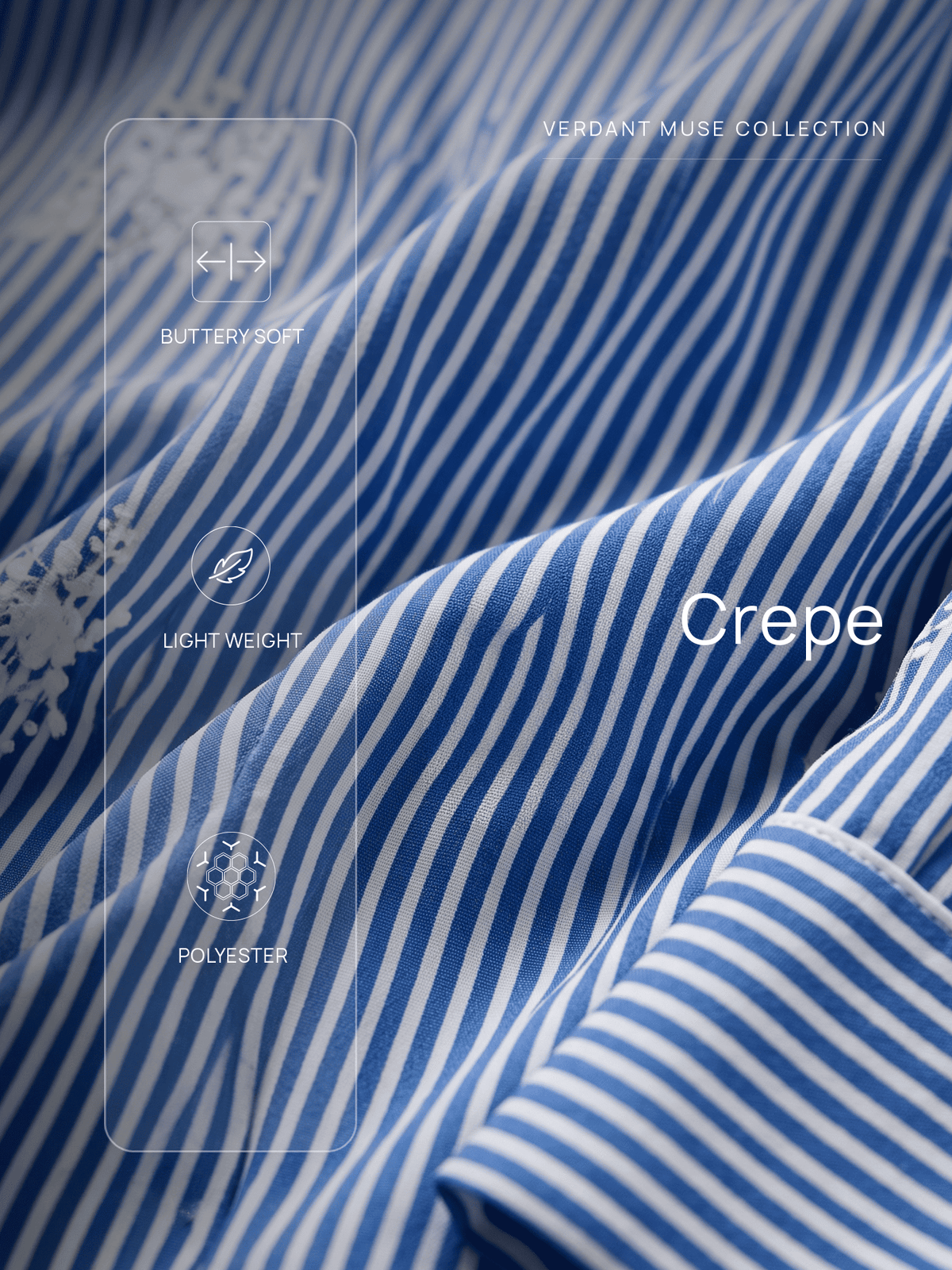 Meadow-Floral Stripe Printed Relaxed Shirt-Blue