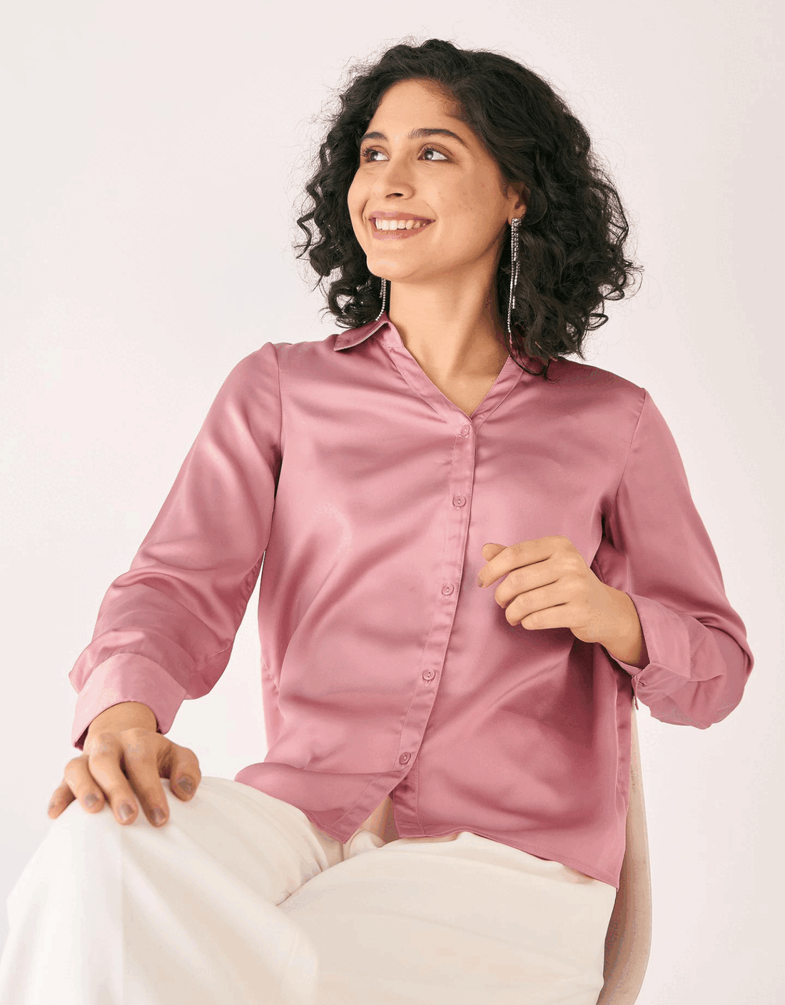 Orbit Button Down Shirt - Pink