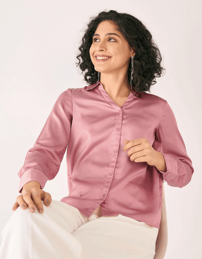 Orbit Button Down Shirt - Pink