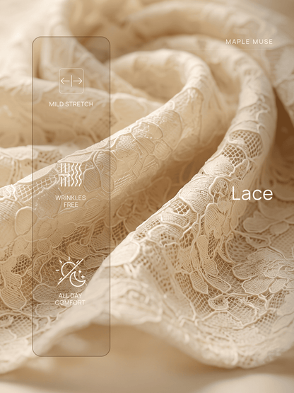 Ovia Flared Lace Skirt-Butter Yellow
