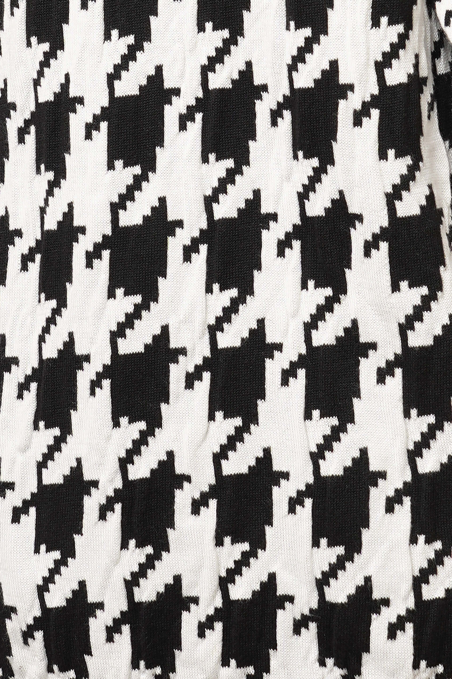 Bergen Houndstooth Knit Cardigan - Black/White