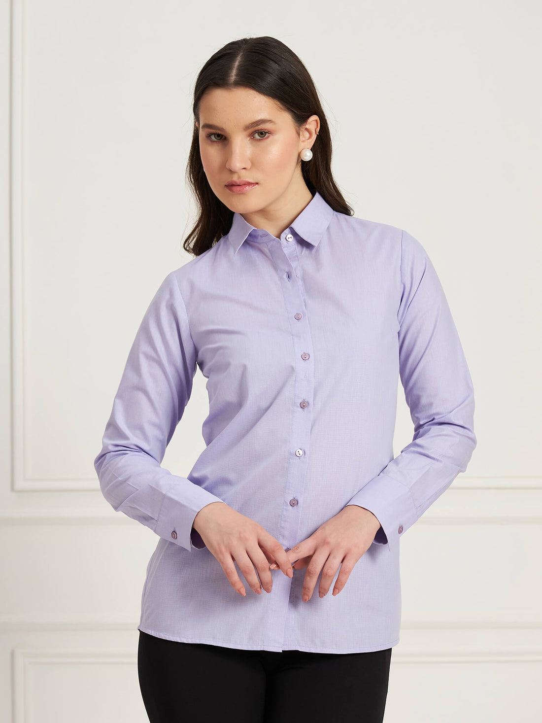 Pristine Button Down Shirt - Lavender