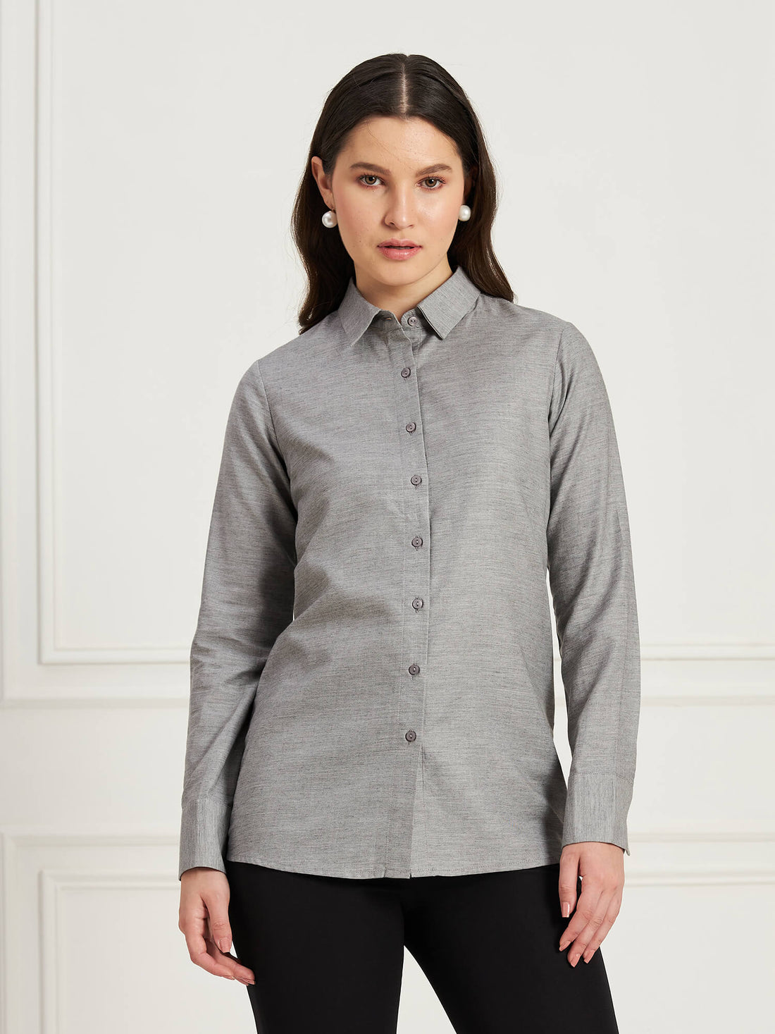 Pristine Button Down Shirt - Light Grey