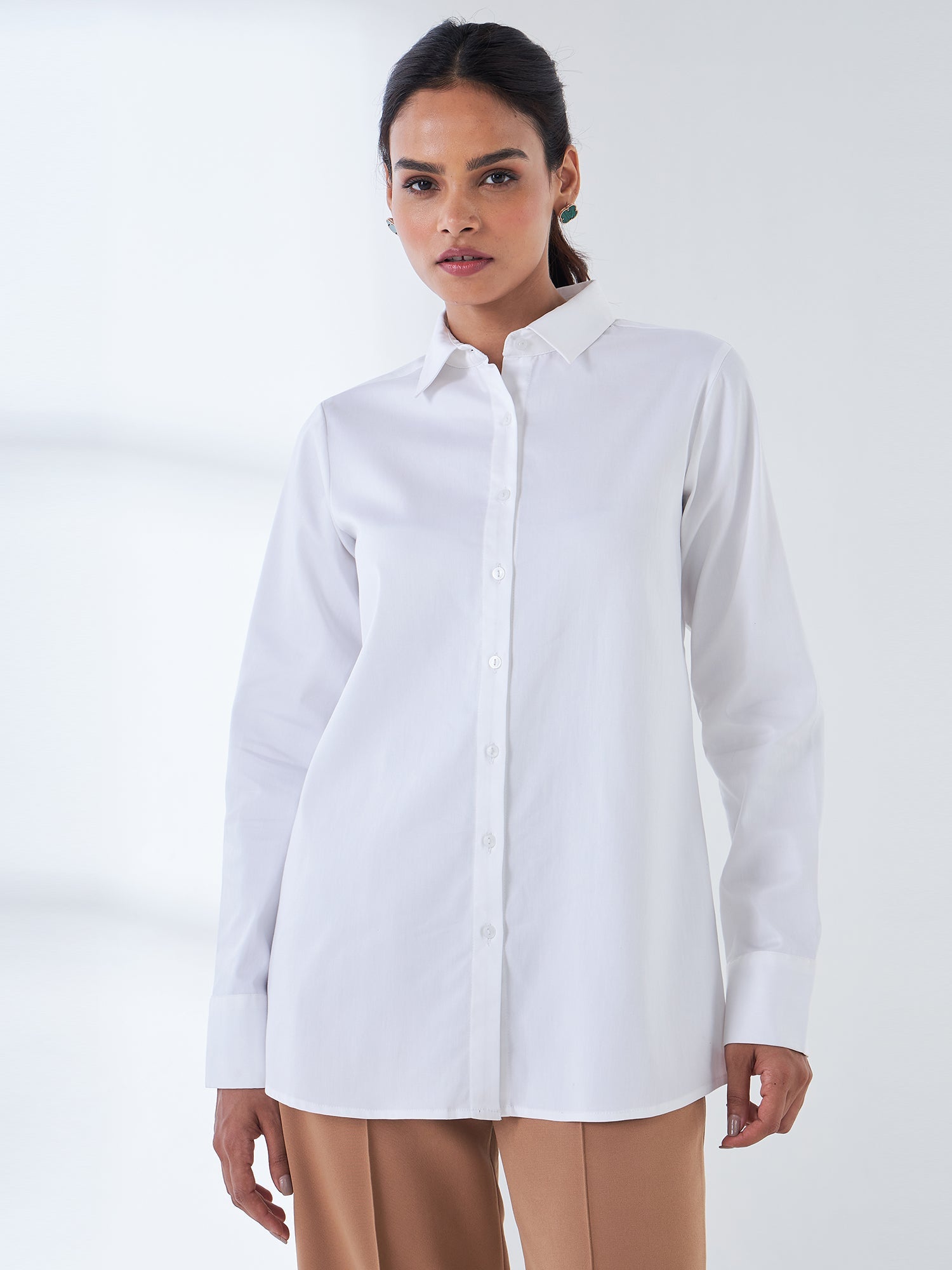 Pristine Button Down Shirt - White