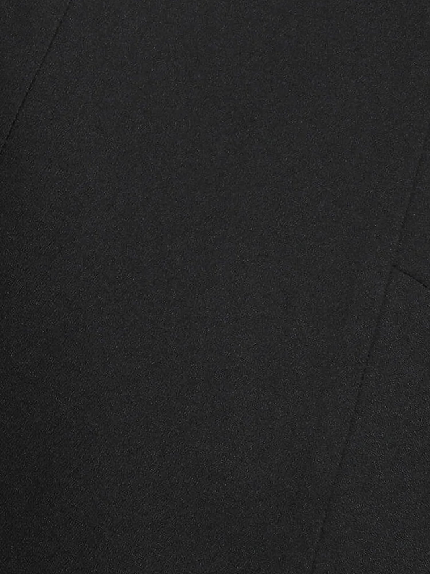 Punctual-Black V-Neck Multipanel Basic Dress - Black