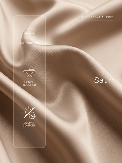 Raya Satin Skirt-Sand Gold