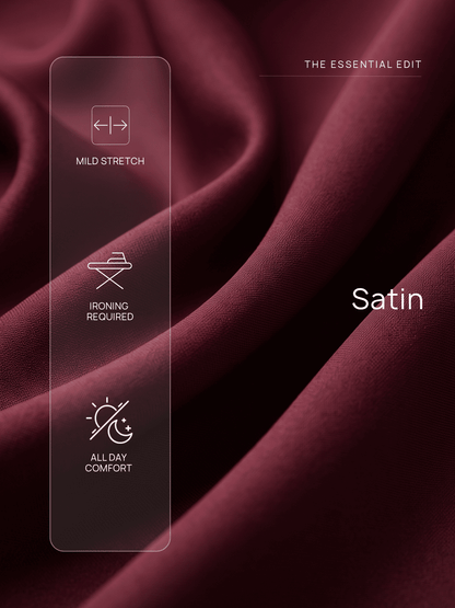 Raya Satin Skirt-Wine