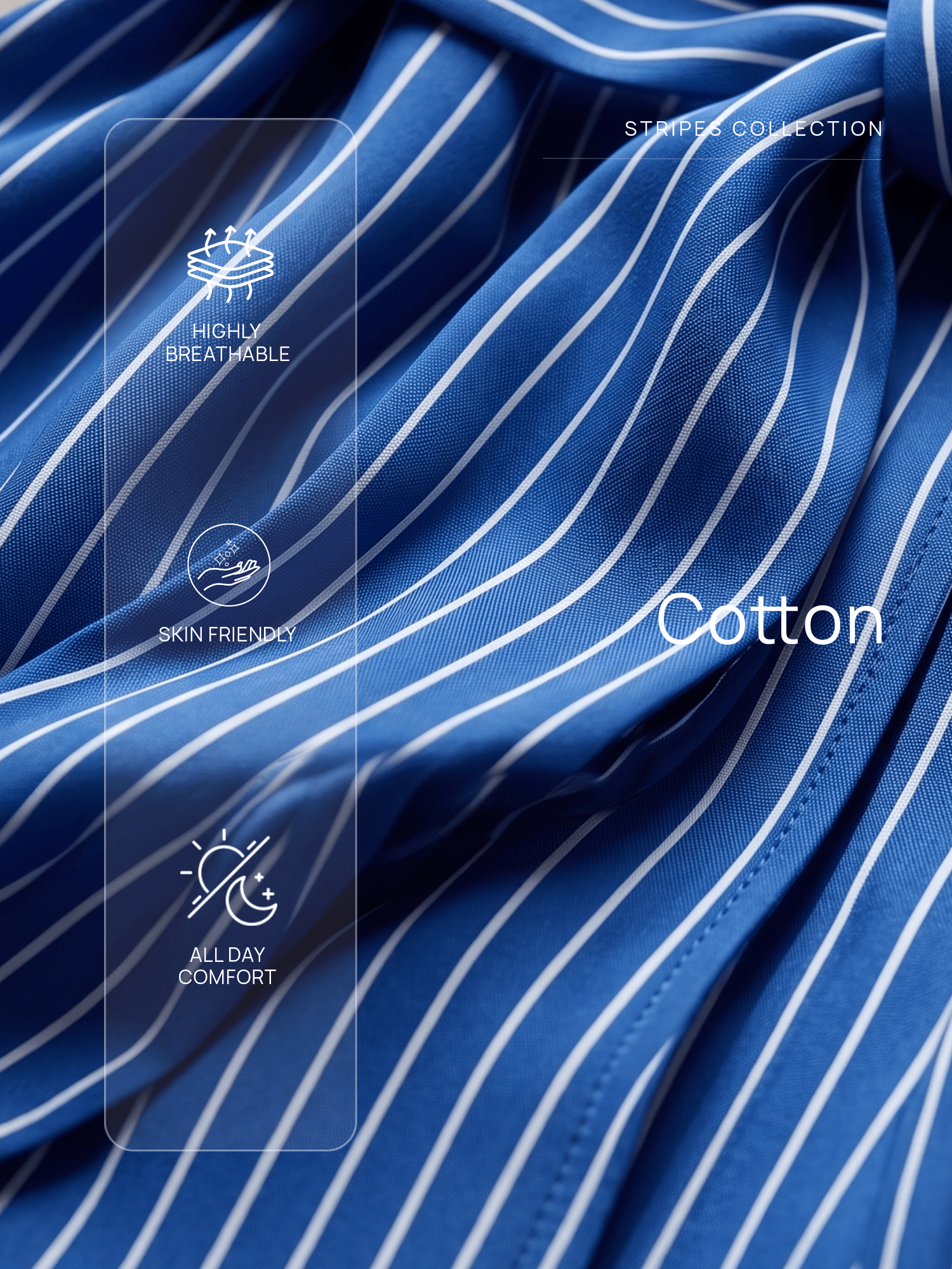 Regatta Striped Shirt Dress-Cobalt Blue