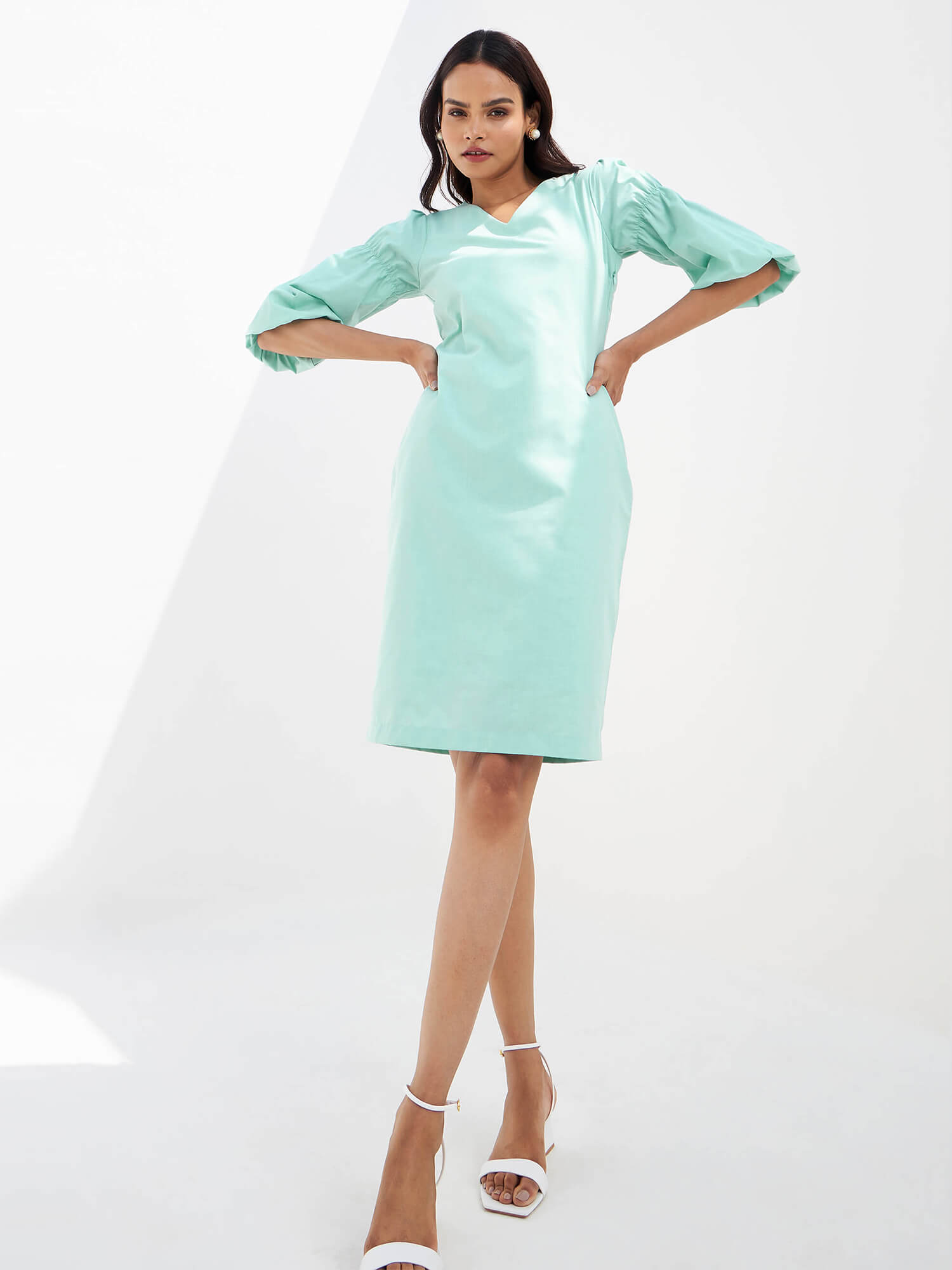 Rimini Shift Dress - Aqua