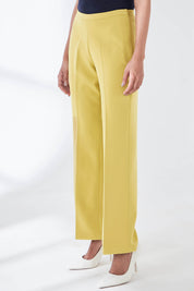 Lupin-Chartreuse Formal Side Zip Pant - Chartreuse