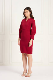 Exuberant Sheath Dress - Viva Magenta