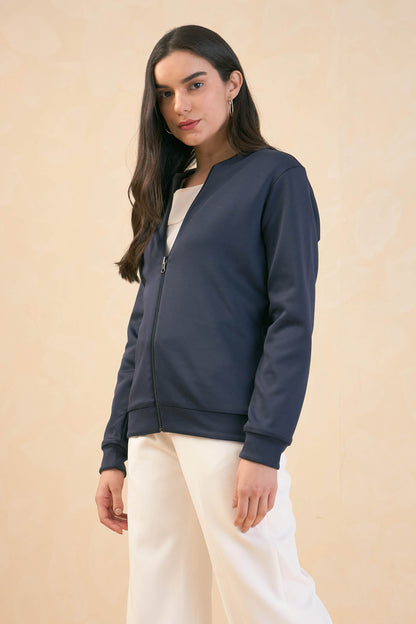Gio Reversible Bomber Jacket - Blue &amp; Grey