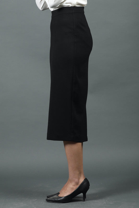 Seine Work Ready Long Pencil Skirt - Black