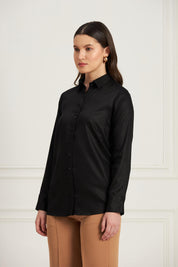 Pristine-Black Button Down Shirt - Black