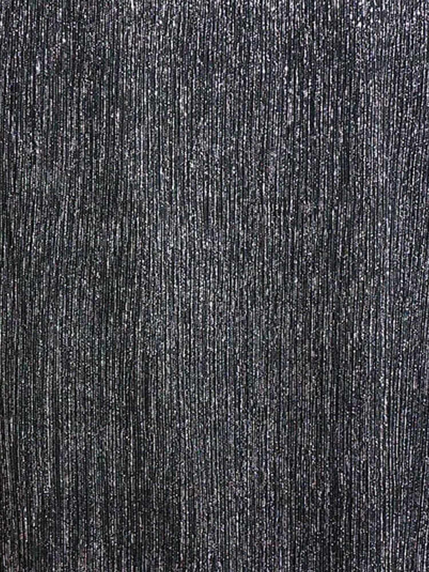 Vella Pleated Neck Flare Sleeve Top-Silver