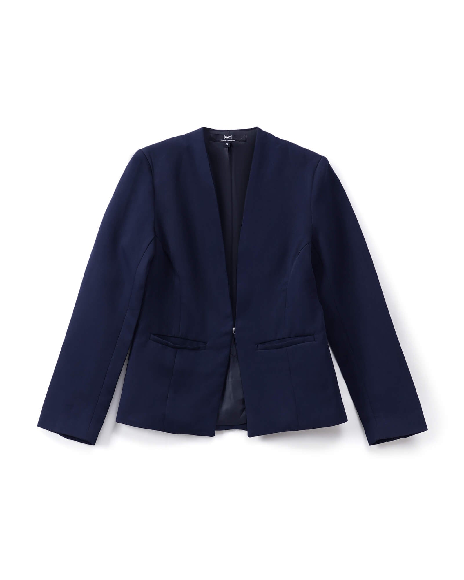 Witty-Navy Straight Front Blazer - Navy - SALT Attire