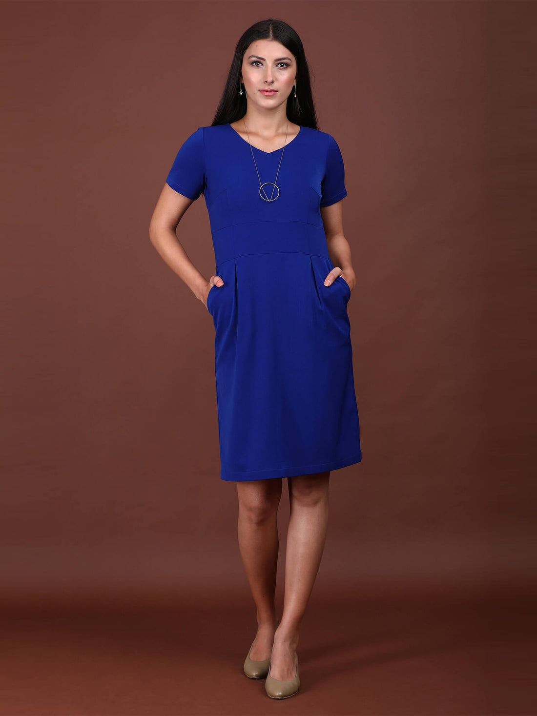 Zircon Formal Blue Sheath Dress - Blue
